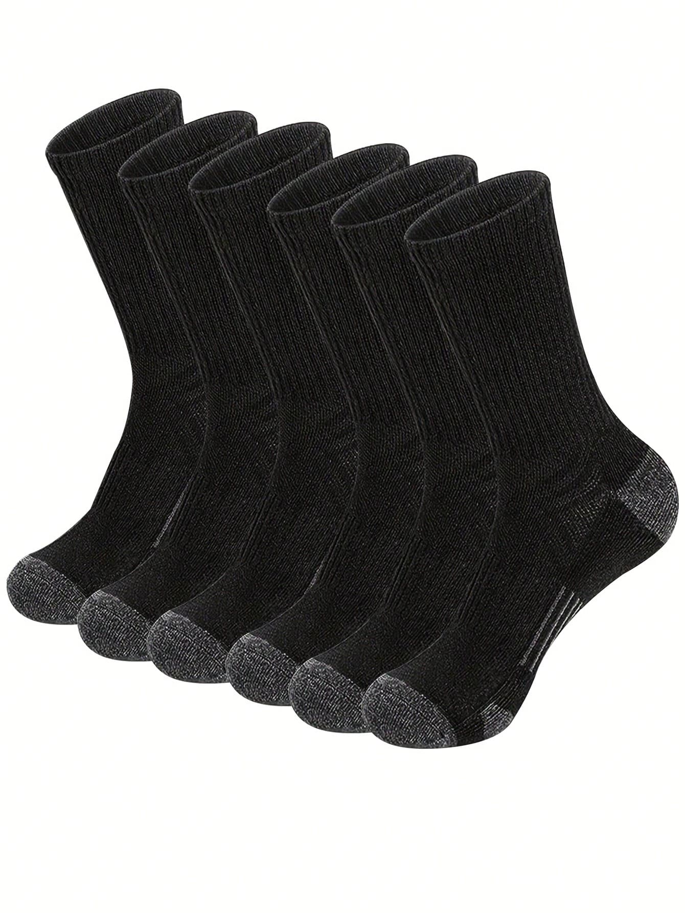 1/6/10 Pairs Of Men's Sports Socks, White Socks, Mid-Calf Socks, Basketball Socks, Mesh Breathable Design, Towel Sole Design, Non-Slip Shock Absorption, Elasticated Mouth, Comfortable And Breathable, Moisture Absorption And Perspiration, Suitable For Basketball, Football, Cycling And Other Types Of Sports, Can Be Worn All Year Round, For Gym - White - View 1