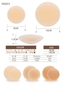 1 Paio Di Copri Capezzoli Riutilizzabili, Dimensioni 8 cm/10 cm/13 cm, Adatti Per Varie Occasioni
