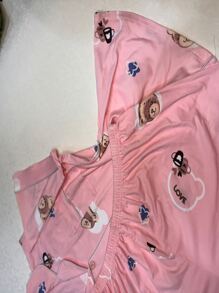 MAYYAA AMERICAN PAJAMAS WITH BUTTONS, FRONT OPENING, POST-PARTUM SURGICAL - Hồng - Xem 2
