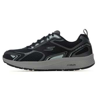 Skechers Zapatillas de running transpirables de malla de suela blanda, 220034-BKGY
