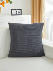 1 PIEZA Funda de almohada de jacquard, funda de cojín para sofá, decoración del hogar, funda protectora de cojín - Gris Oscuro - Ver 4