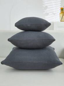 1 PIEZA Funda de almohada de jacquard, funda de cojín para sofá, decoración del hogar, funda protectora de cojín - Gris Oscuro - Ver 6