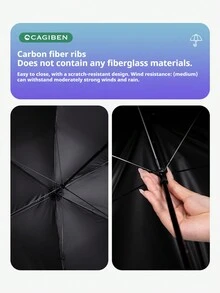 CAGIBEN 雨伞，太阳伞，防晒雨伞，超轻长柄伞，100cm伞面，防紫外线防水设计，小巧轻便，日晒雨淋皆宜，男女通用，四种颜色可选。 - 彩色 - 查看 3