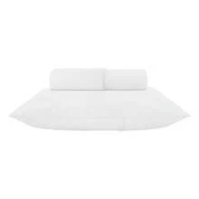 Basic Percale 200 Thread Count Single 2-Piece Sheet Set - Max Decor - 白色 - 查看 3