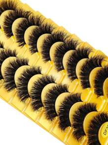 HBZGTLAD 10 Pairs Soft, Fluffy & Natural 3D Mink False Eyelashes Makeup Set, Extension Lashes & Short Lashes - lông mi mềm mại - Xem 3