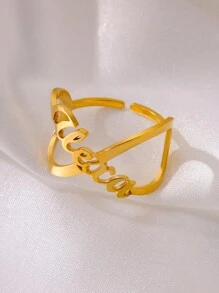 1 件定制无限名字指环个性化戒指适合女士男士情侣礼物不锈钢首饰