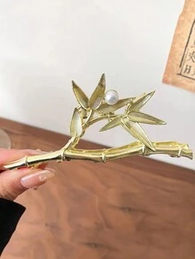 New Arrival Bamboo Hair Claw Hair Claw Clip, Elegant & Chic Design, Versatile Hair Accessory For Women Christmas - Multicolor - View 14