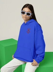 Guts Anime Blackswordman KANGAROO 2493 Sweatshirt - 寶藍色 - 查看 6