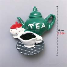 1 szt. Duży rozmiar kreatywny popołudniowy kubek herbaty kawy dekoracyjny magnes na lodówkę 3d spersonalizowana naklejka na lodówkę - Wielokolorowe - Zobacz 8