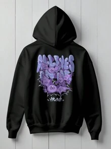 Gothic Sweatshirt Top With Graphite Eyes Minimalist  2001 Fluxo Fx - 黑色 - 查看 1