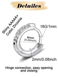 14K Gold Plated Stainless Steel Huggie Hoop Earrings,Dainty Pave Cubic Zirconia Cartilage Tiny Earring For Sensitive Ears Hypoallergenic Lightweight For Women Banquet Date Gift Fashion Jewelry For Multi-Party Wear 6mm 8mm10mm12mm Multiple Sizes