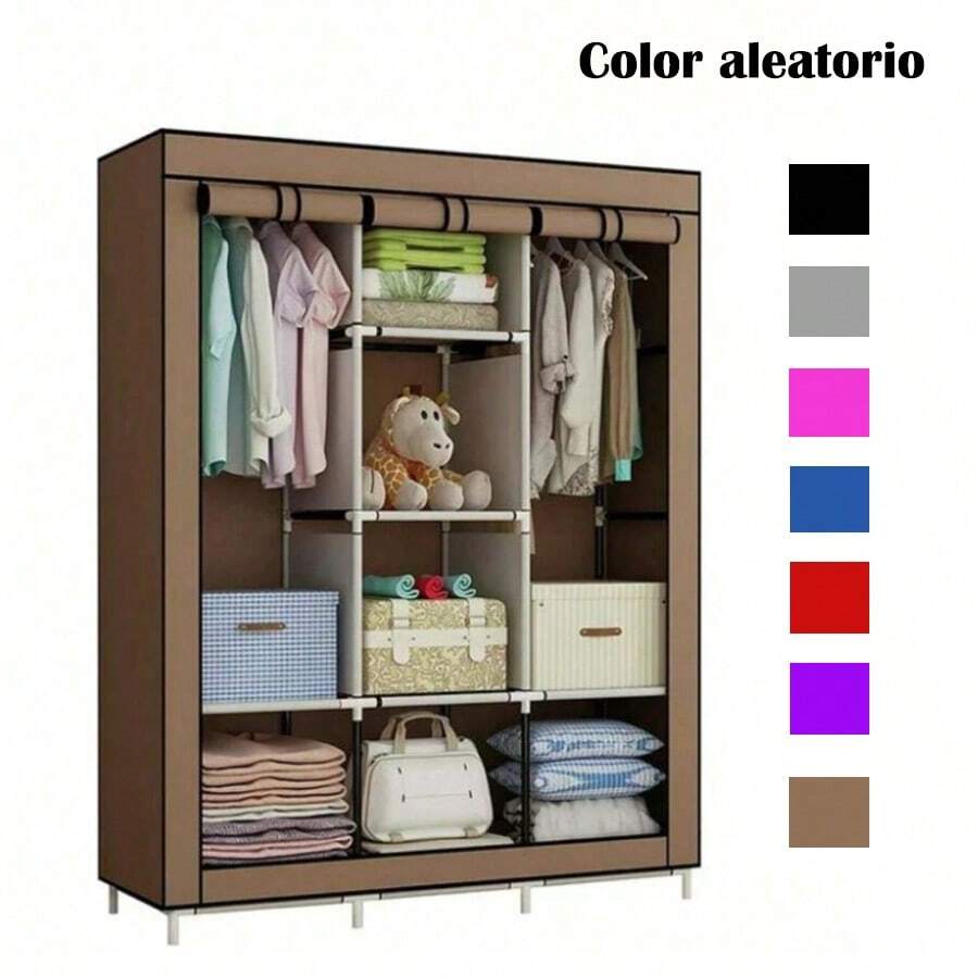 Closet Armable Ropero Rack Guardaropa Recamara Organización, Bonito, Práctico Y Resistente. Armario Plegable Organizador de Ropa