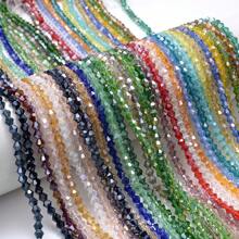 200pcs/Set 4mm Bicone Artificial Crystal Beads For Necklace Bracelet Making Colorful Faceted Glass Spacer Beads DIY Accessories - Facted Beads - View 1