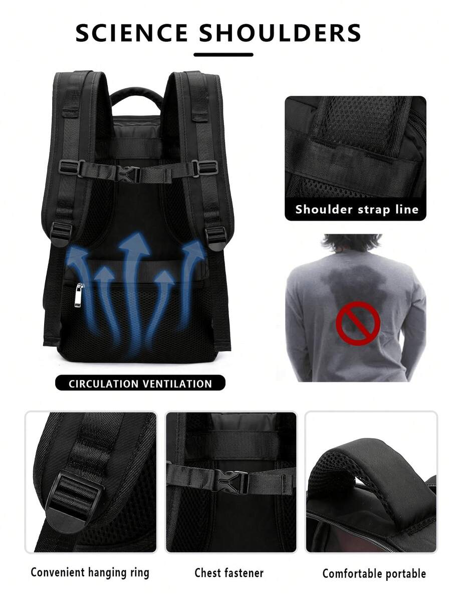 quncheng Gingerbread Man Backpack, Expandable Large Capacity Travel