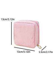 1pc Mini Makeup Bag Small Nylon Cosmetic Travel Case Organizer Mini Pouch Toiletry Zipper Pouch Lip Gloss Travel Bag Sanitary Napkin Storage Pouch Portable Makeup Bag Purse For Women Travel Essential And Back To School