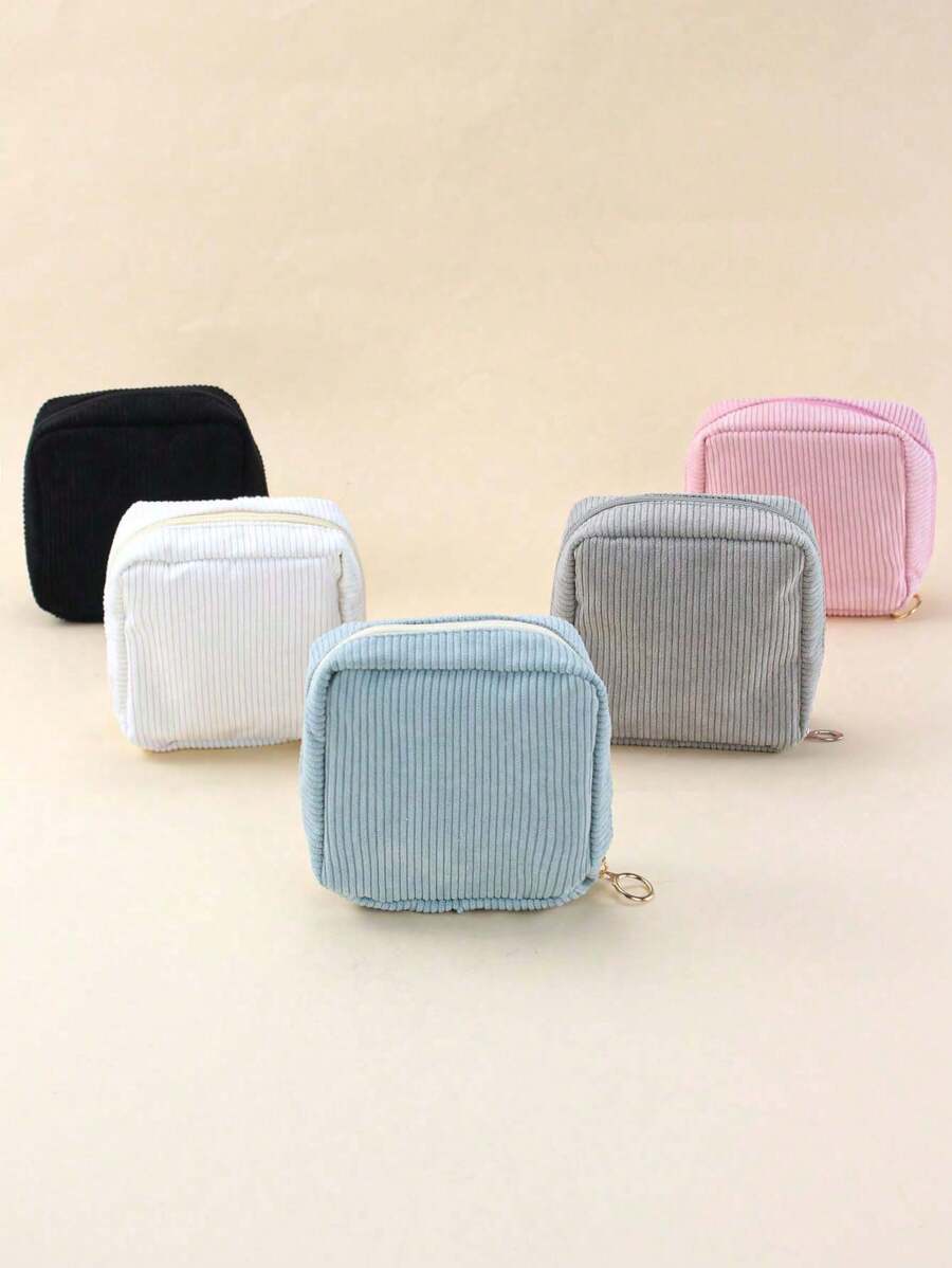 1pc Mini Makeup Bag Small Nylon Cosmetic Travel Case Organizer Mini Pouch Toiletry Zipper Pouch Lip Gloss Travel Bag Sanitary Napkin Storage Pouch Portable Makeup Bag Purse For Women Travel Essential And Back To School
