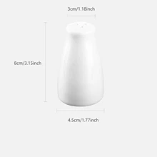 2pcs/Set Ceramic Condiment Storage Jars, Hotel & Home Kitchen Spice Containers, Hygienic Reusable Easy To Clean - White - View 7
