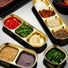 1 件，不锈钢格子酱汁，多功能不锈钢酱汁碟，1/2/3/4 隔间 - 易于清洁，非常适合火锅、烧烤和餐饮活动圣诞礼物 - 銀色 - 查看 8