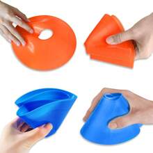 YUENFONG set di coni per marcatura 50 pezzi coni da calcio, accessori per allenamento, coni per marcaturaAdatto per calcio, cricket, rugby, hockey, tennis e molti altri sport