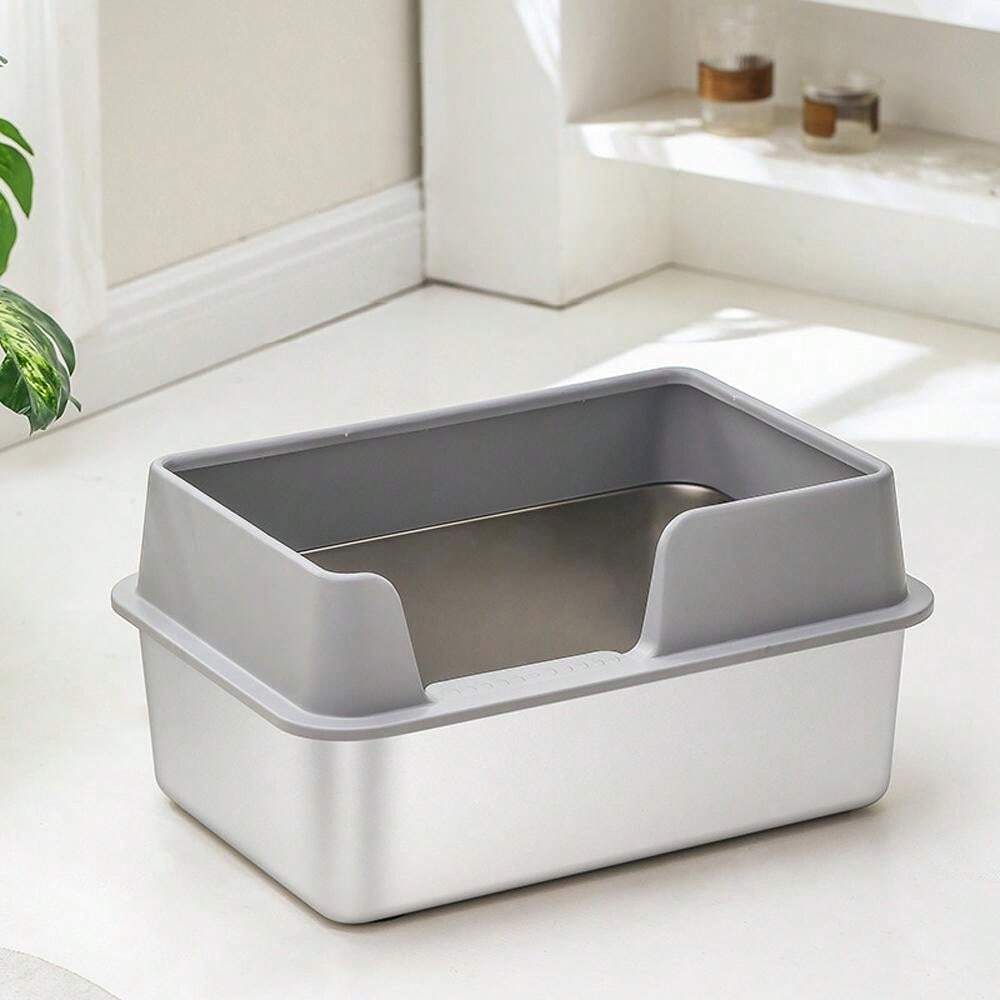 Katzenstreu Klo Hygienisch Homewell Edelstahl Katzentoilette Mit Schublade   Geruchsfrei & Einfach Zu Reinigen Fr Groe Katzen & Mehrkatzenhaushalte  Inkl. Schaufel