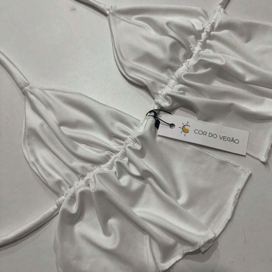 Cropped Curtain Top - trắng - Xem 1