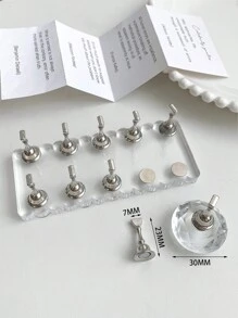 Soporte para práctica de arte de uñas con punta larga de acrílico y cristales, decoración de uñas vintage de flores de resina y cristal, uso en casa y salón, adecuado para madres, hermanas, esposas, amantes, bodas