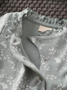 Baby Girl New Autumn Winter Baby Outfit Set: Jumpsuit With Hat, Bib, Long Sleeve, Cardigan - Dark Grey - View 7