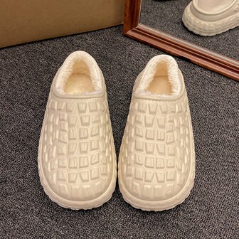 Autumn Winter Couple Casual Plush Warm Slip-On  Slippers