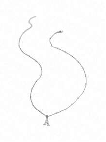 Dây chuyền chữ cái tiếng Anh 26 dây chuyền cổ cao cấp sang trọng nhỏ nhẹ - Bạc - Xem 3