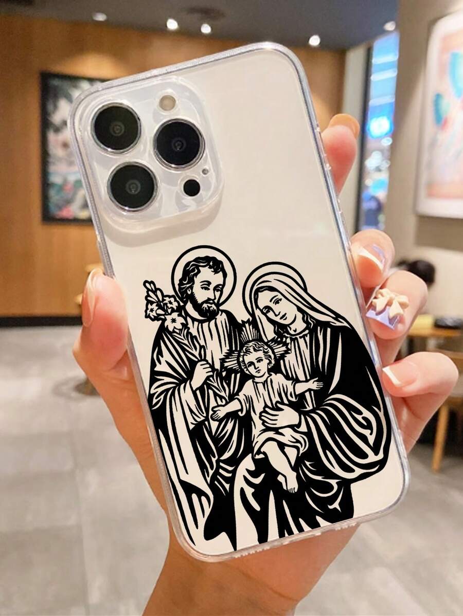 1 件圣母玛利亚与耶稣基督手机壳，防摔防滑，适用于 、Honor、Redmi、Galaxy、Pixel