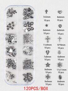 120 pezzi / 1box European American Dark Vintage Style Cross Nail Art toppe Punk Premium Metal Style Heart Nail Metal Decorment Setdecorazioni per unghie
charm unghie
decori unghie decorazioni per unghie
charm unghie
decori unghie