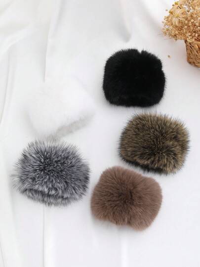 1 pereche de mâneci pufoase de culoare solidă, accesoriu de toamnă/iarnă pentru femei Halloween