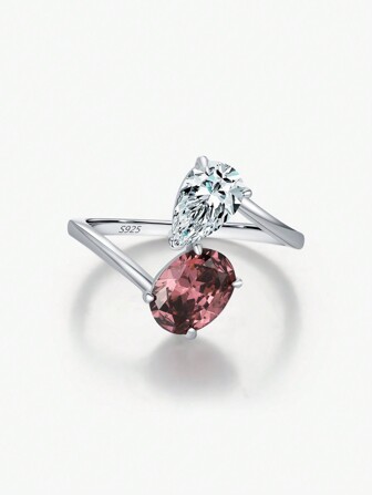 MODIAN 925 Sterling Silver Luxury Fashion Dazzing Oval & Water Drop Zirconia Female Finger Rings For Women Wedding Fine Jewelry