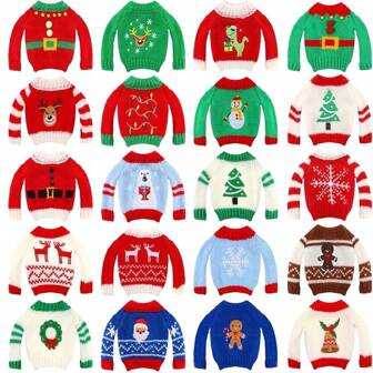 Christmas Decoration 30cm Christmas Doll Clothes, Christmas Accessories, Sweater, Knitwear, Christmas Decor, Santa Claus Costume, Accessories, Doll Dress (Doll Not Included, Cute)