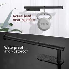 Kitchen Paper Towel Rack Cabinet Under The Hanging Special Roll Paper Rack Vertical Storage Rack Plastic Wrap Rag Storage - Black - View 3