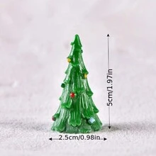 Bộ trang trí Giáng sinh 10 món - Tượng ông già Noel, người tuyết và tuần lộc kèm vớ và quà tặng - Tượng nhỏ bằng nhựa dùng để trang trí nhà cửa, văn phòng và xe hơi Quà tặng Giáng sinh - Nhiều màu - Xem 8