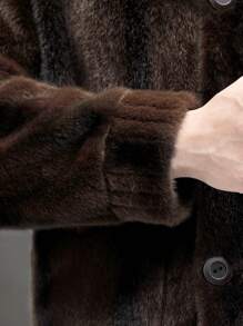 BONNY MAX 2-In-1 Reversible Thick Fleece Embroidered Jacket For Men, Winter - Coffee Brown - View 4