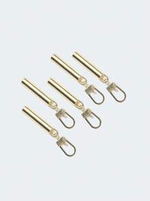 5个可拆卸金属拉链头，耐用拉链头替换件，时尚设计，金属拉链头维修套装，通用可拆卸拉链头替换件，带钩环，拉链头 - 易于安装，适用于夹克、服装、包袋、行李箱、S、背包和DIY项目 - 耐用，替换拉链头