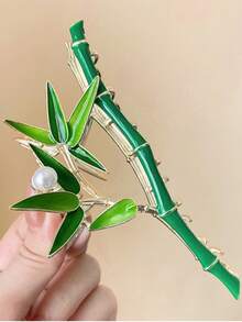 New Arrival Bamboo Hair Claw Hair Claw Clip, Elegant & Chic Design, Versatile Hair Accessory For Women Christmas - Multicolor - View 3