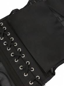 女士透气网眼沙漏型束腰塑身衣，配有 14 根钢骨，可塑腰部