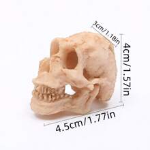 1 件树脂猫头骨形骷髅头个性化装饰最佳礼物生日家居装饰万圣节装饰秋季装饰房间装饰 - 白色 - 查看 8