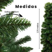 Premium Luxury Wire Garland 2.70m Green Christmas Decoration 200 Branches Can Be Shaped Use In Various Christmas Scenarios - 綠色 - 查看 3