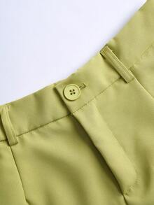 Women's Solid High Waisted Ruched Shorts