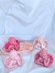 3D立体可爱俏皮天使硅胶模具，圣诞装饰及DIY工艺品制作，秋枫金秋装饰节日氛围营造，DIY摄影装饰道具，艺术雕塑创意涂鸦石膏模具 - 白色 - 查看 6