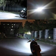 H4/P15D/BA20D LED 2 COB 摩托车车头灯泡，2000LM 6000K，远光/近光