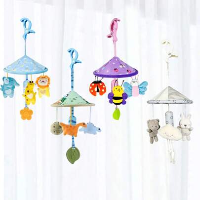 婴儿车挂饰、婴儿推车摇铃、动物玩具、风铃、雨伞挂饰（部分零件随机，部分颜色随机）