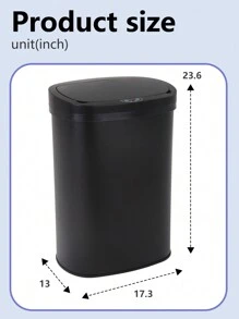 13 Gallon Trash Can Kitchen, Automatic Garbage Can Touchless Motion Sensor, Stainless Steel Trash Can With Lid Anti-Fingerprint Mute Designed, Waste Bin 50L, For Office Bedroom Living Room Trash Can - Blue - View 8