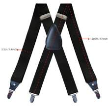 1 pieza Tirantes elásticos de alta calidad de 3.5CM para hombres adultos, tipo X, ajustables, aptos para adolescentes, uso casual, al aire libre, atlético, vacaciones, viajes, graduación, cumpleaños y uso diario