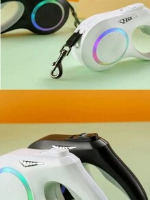 Smycz dla zwierząt domowych z automatycznym zwijanym przewodem LED Light USB do ładowania Smycz dla golden retrievera Akcesoria dla zwierząt Łańcuch dla psa