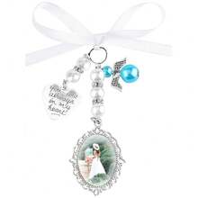 1pc Wedding Bouquet Photo Charm Bridal Bouquet Photo Charms For Wedding Memory Bow Pearl Charm Heart Style Pendant Wedding Party Decorations